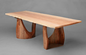 Sycamore and Walnut Dining Table